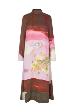 2263 Dry Viscose, Long Sleeve Midi Dresssg-ps26-d017-2263p