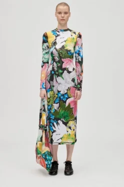 2244 Stocking Jersey, Pullover Long Sleeve Midi Dresssg-aw25-d074-2244