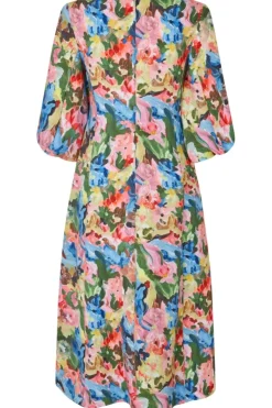 2259 Structure Stretch, 3/4 Sleeve Midi Dresssg-ss25-d018-2259