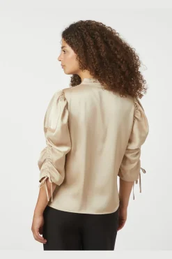 Alvira Drapy Satin Blouse 166542