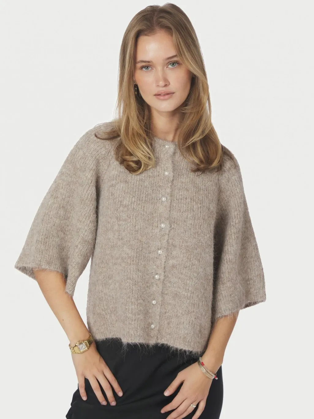 Amaya Fluffy Knit Cardigan 167529