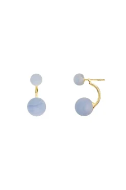 Arch Earrings Lace Agate VJ120-UEG-LA