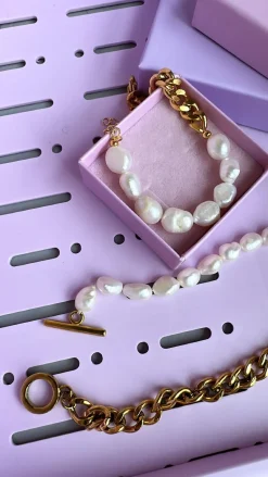 Armbånd Perle & Forgyldt