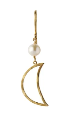 Bella Moon Earring With Pearl Goldenen