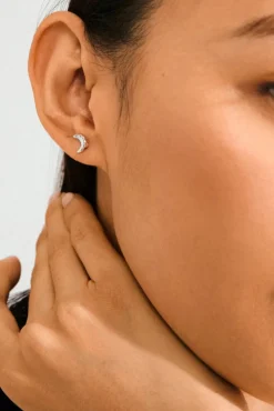 Between Moon Earrings Silver-plated 262536003