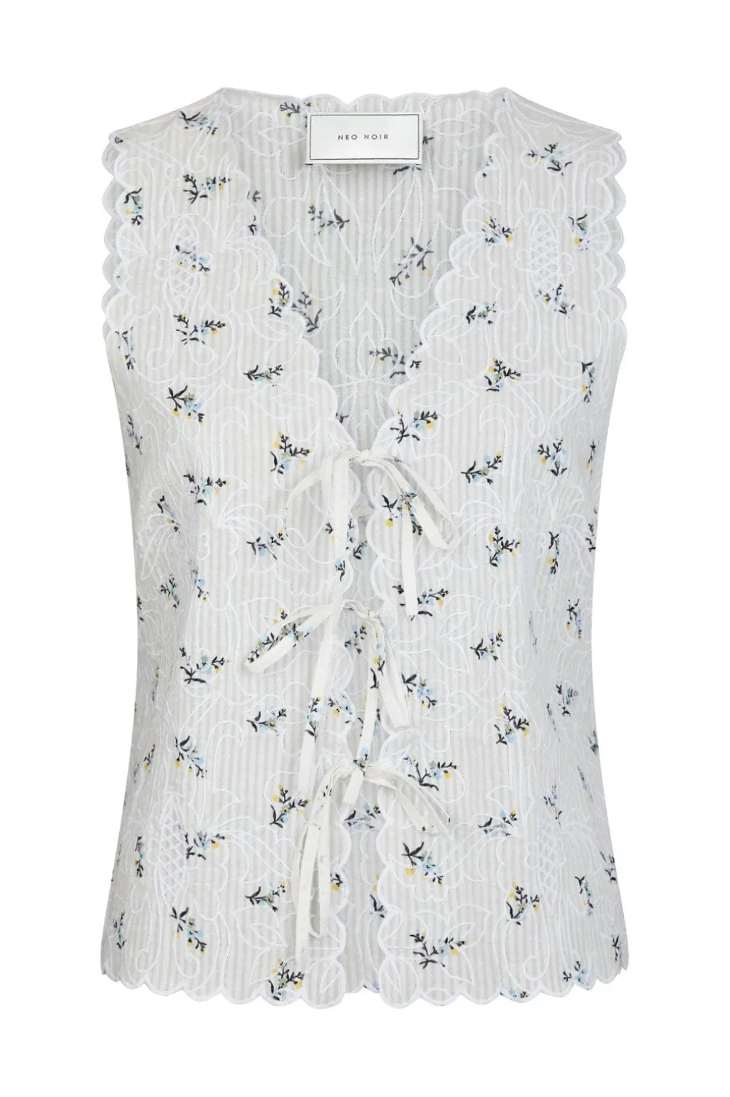 Bibi Embroidery Print Top 165122