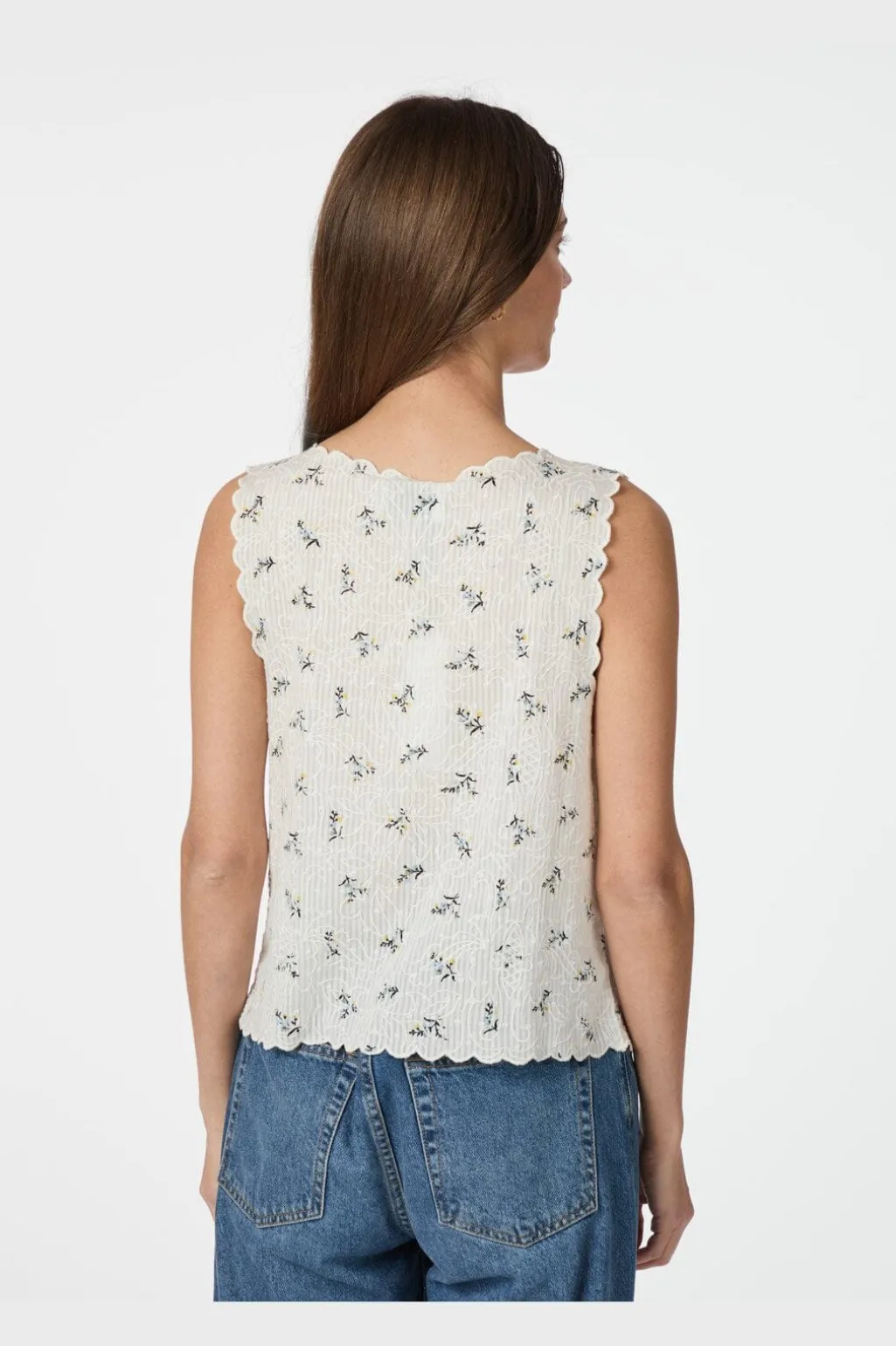 Bibi Embroidery Print Top 165122