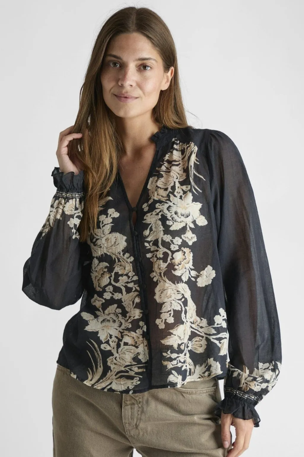 Brise Printed Voile Blouse