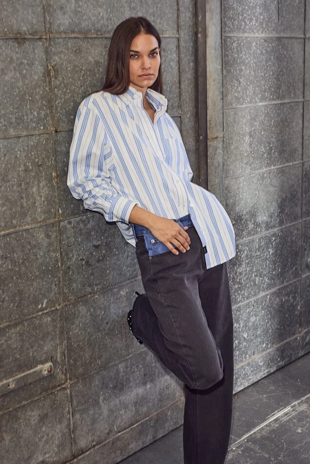 Button Down Stripe Shirt HL10257