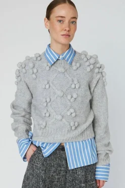 Cable Knit With Bobblestw54-3294