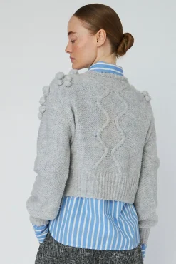 Cable Knit With Bobblestw54-3294