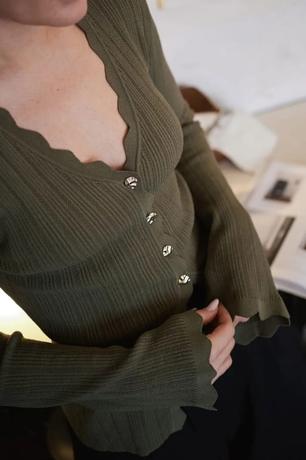 Clara Stitch Knit Blouse 164484