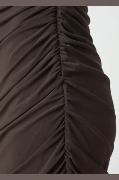 Corilina Solid Mesh Dress 166088