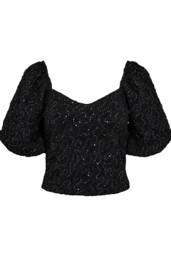 Dazzy Crease Sequin Top HL10379