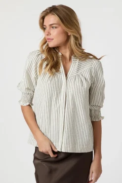 Diana Crepe Stripe Blouse 165203