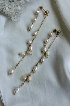 Double String Pearl Earring