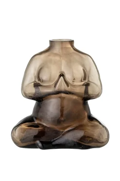 Elze Vase, Brun, Glas