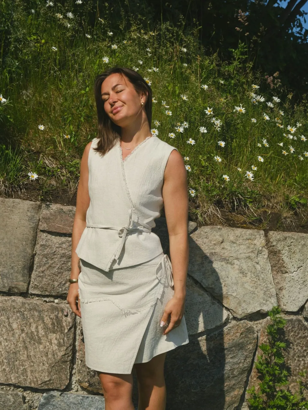 Filora Ramie Wrap Waistcoat 166243