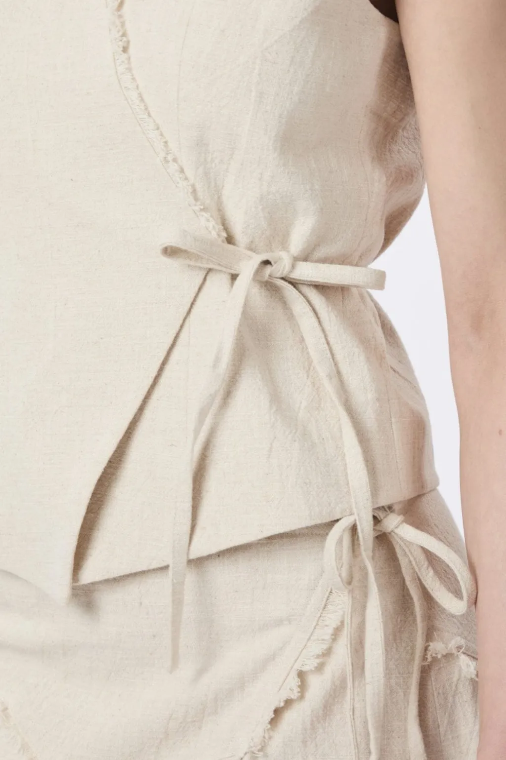 Filora Ramie Wrap Waistcoat 166243