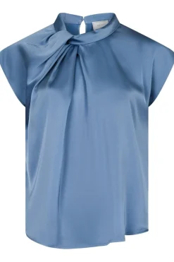 Fleur Drapy Satin Blouse