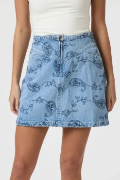Gabani Embroidery Denim Skirt 165223