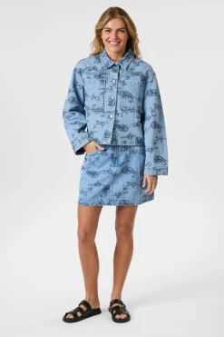 Gabani Embroidery Denim Skirt 165223