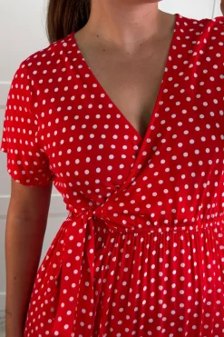 Ginevra Dot Wrap Dress