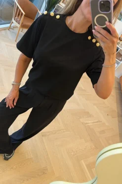 Gold Button Casual T-shirt