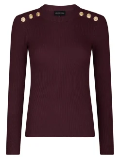 Gold Button Knit Blouse 160471