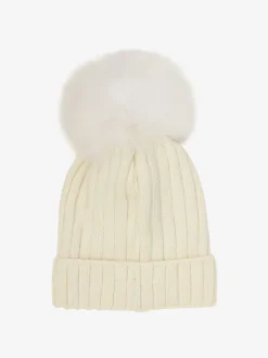 Hat Knit Alpaca Pompom 460397
