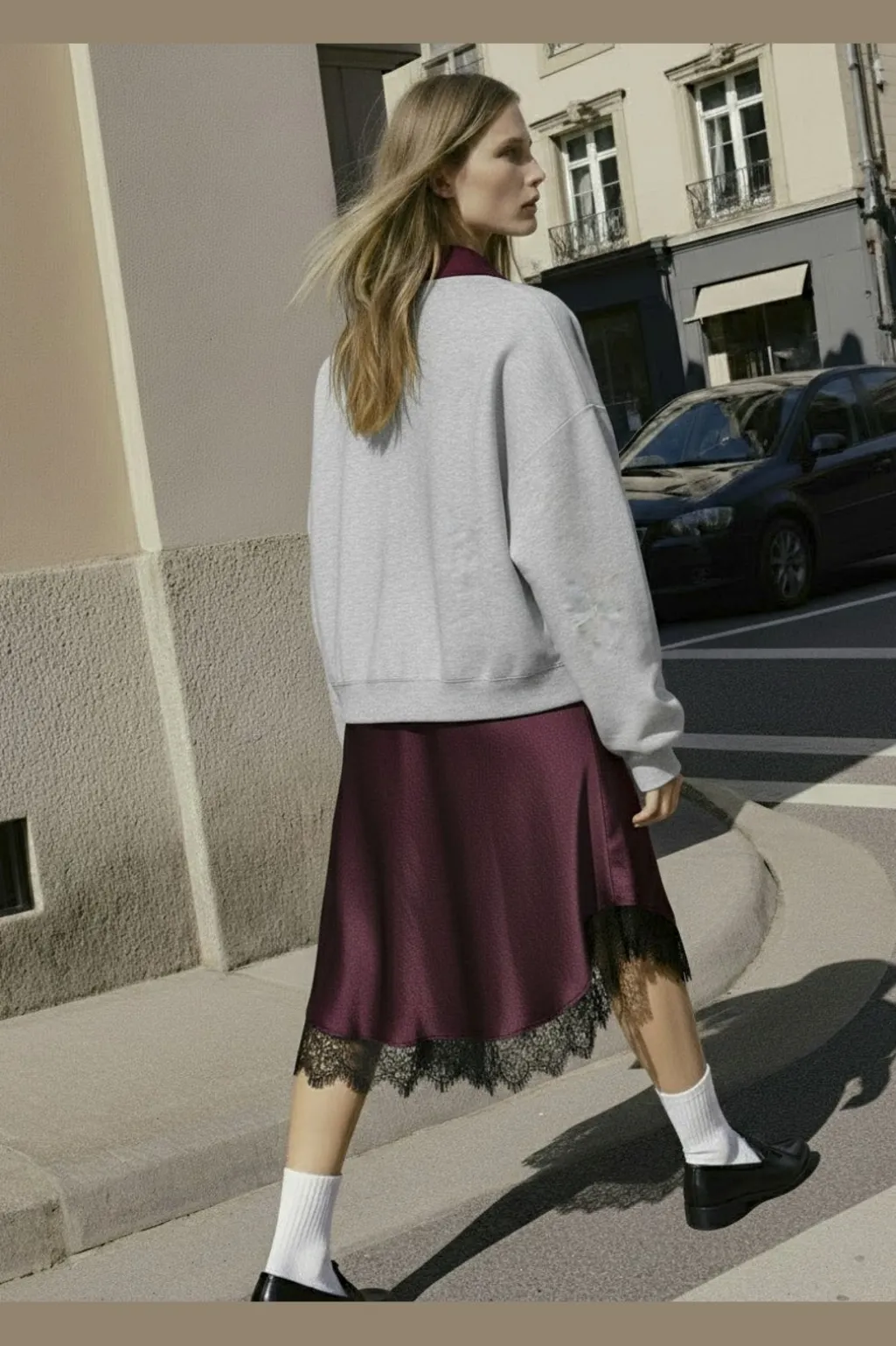 Hdmadeline Satin Lace Skirt 32000051