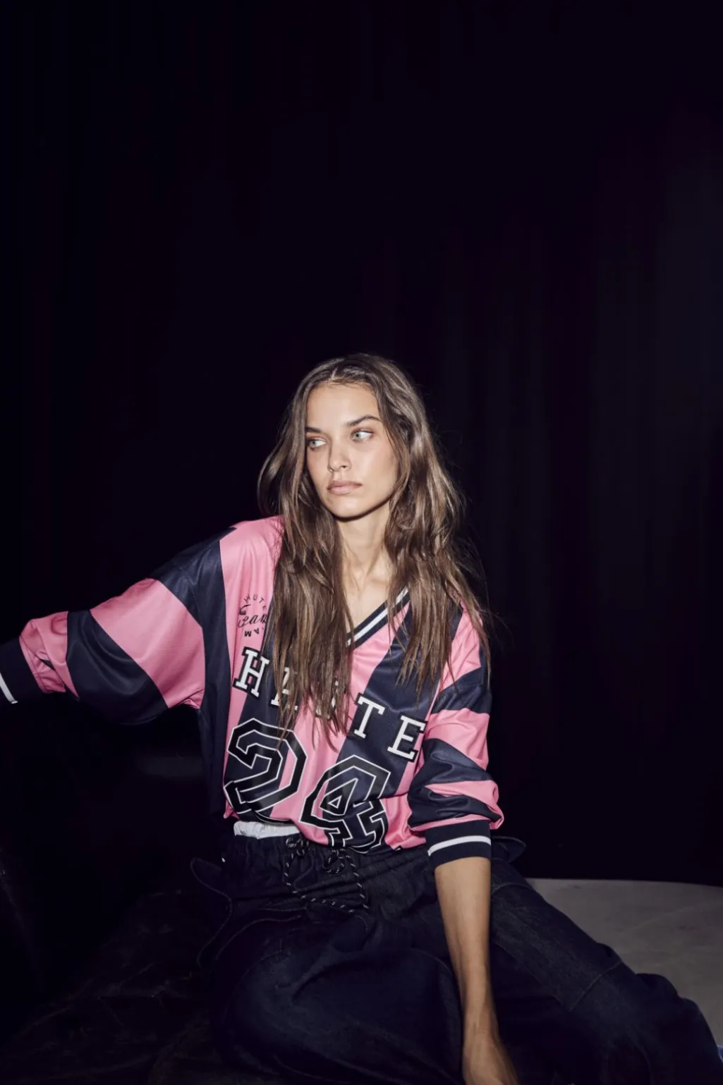 Hl24 Stripe Football Blouse HL10484