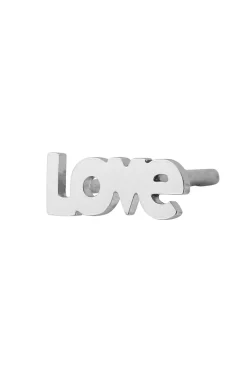 I Love Earring Silver