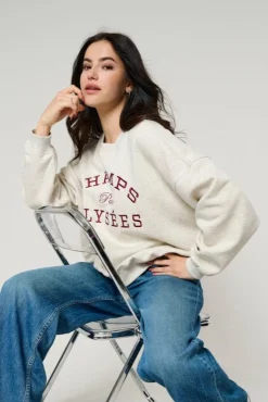 Jdymesa L/S O-Neck Emb Sweat