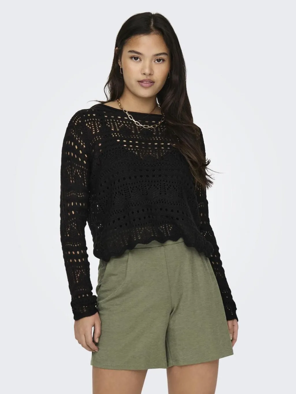 JDYsun Lay L/S Boatneck Pullov. Knt