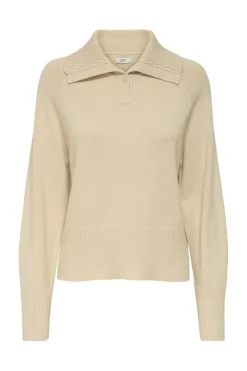 Jdytriss L/S Button Collar Pullover Knt