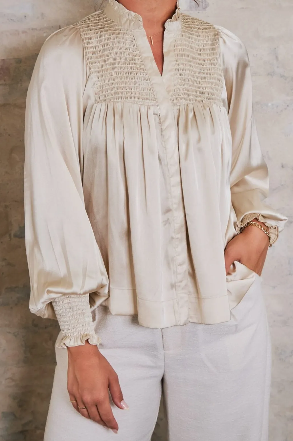 Jill Smooth Satin Blouse