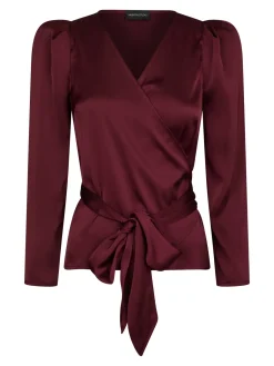 Josie Solid Satin Blouse 167298