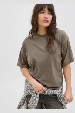 Jxandrea Wash Loose Ss Tee Sn