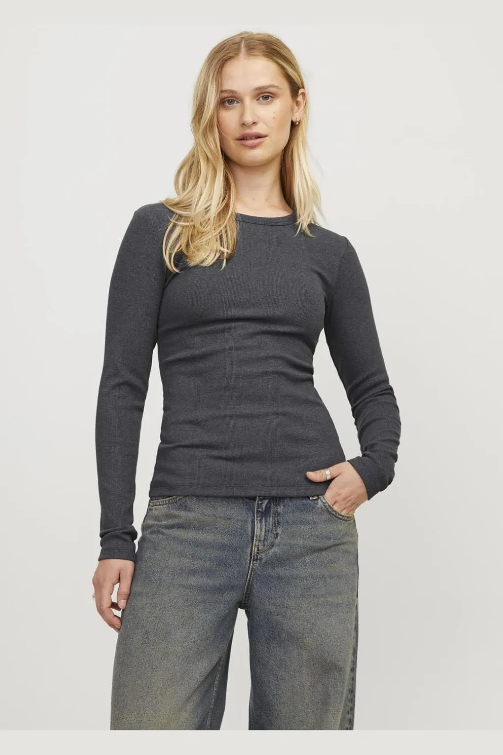 Jxfreya Str Ls Rib Tee