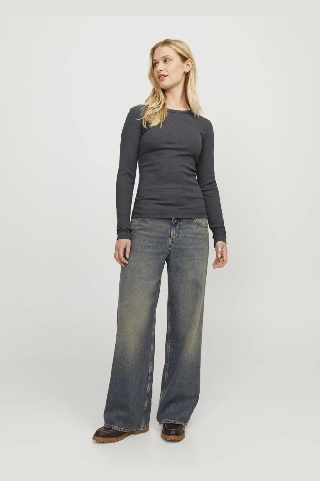 Jxfreya Str Ls Rib Tee