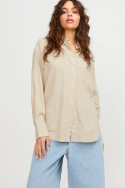 Jxjamie Ls Rlx Linen Blend Shirt Sn