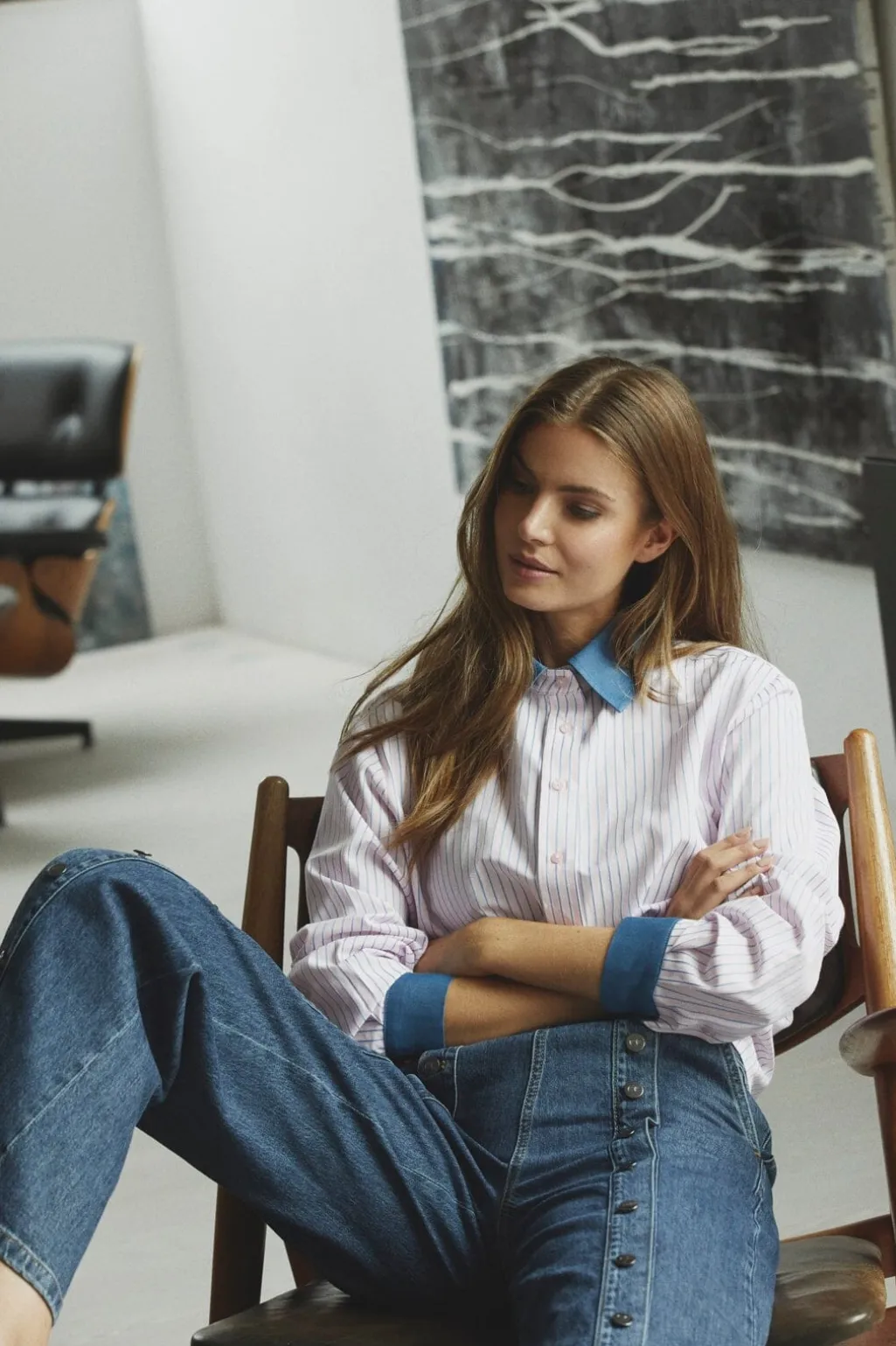 Karinacc Stripe Mix Shirt 45006