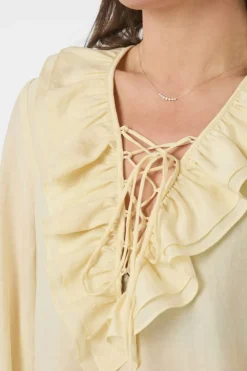 Katarina Crepe Ruffle Blouse 166497