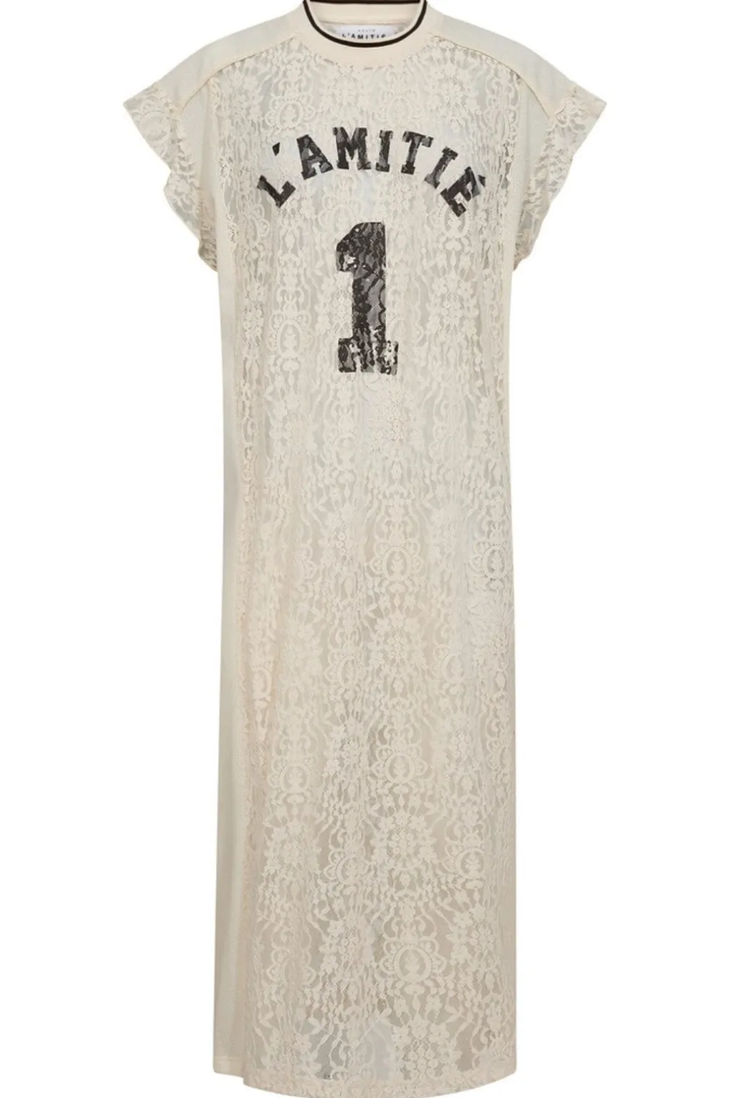 Lace Football Frill Dress HL10132