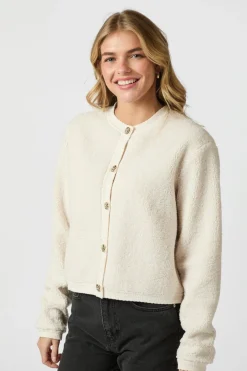 Limo Fluffy Knit Cardigan 161963