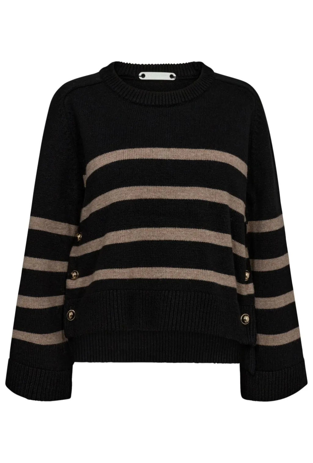 Majacc O-Button Stripe Knit 32148