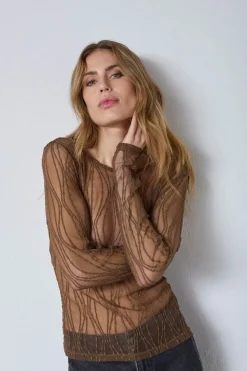 Marcycc Mesh O-Blouse 43043