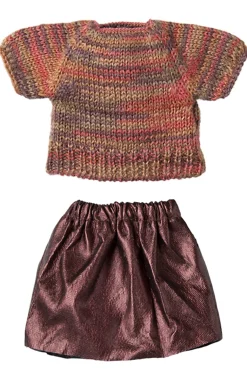 Nederdel Og Strikket Bluse, Mor Mus