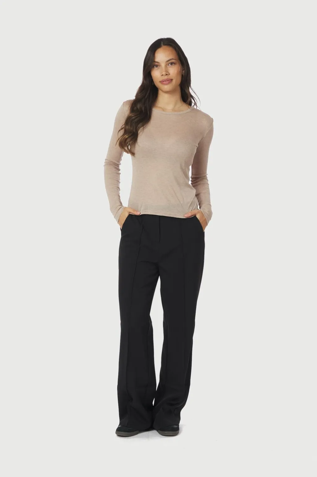 Nella Fine Rib Blouse 167271